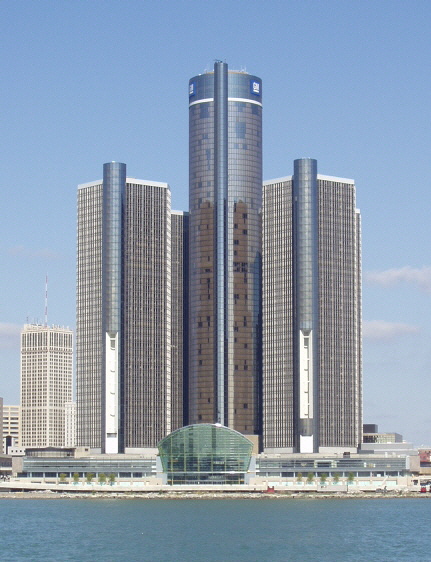 Edificio de GM. Renaissance Center en Detroit