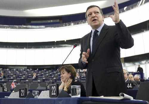 José Manuel Barroso en el Parlamento Europeo 