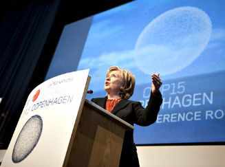 Hillary Clinton en rueda de prensa