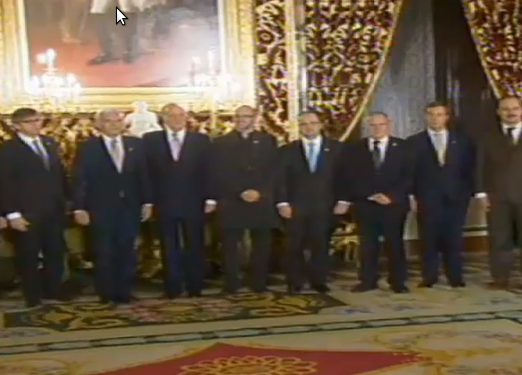 Los presidentes con el Rey en el Palacio Real