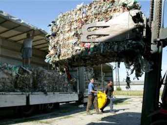 Basura reducida y empaquetada