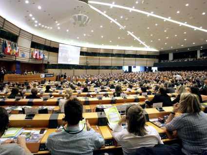 Vista general del hemiciclo del Parlamento europeo