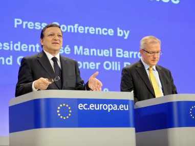 Rueda de prensa de José Manuel Durao Barroso y Olli Rehn