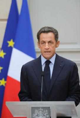 Nicolas Sarkozy en la intervención televisiva