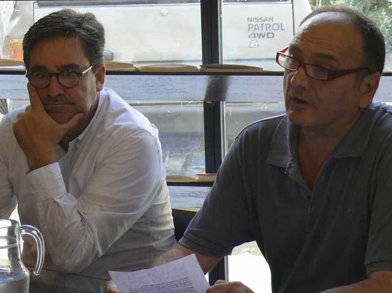 Juan Torres y Antonio Fuertes,en la presentación del libro