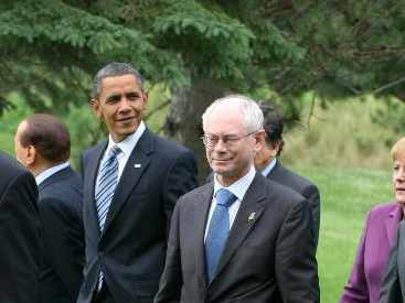 Barack Obama y Van Rompuy 