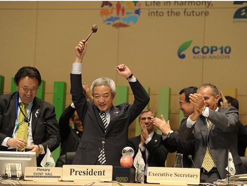 alegría en la mesa de la COP10