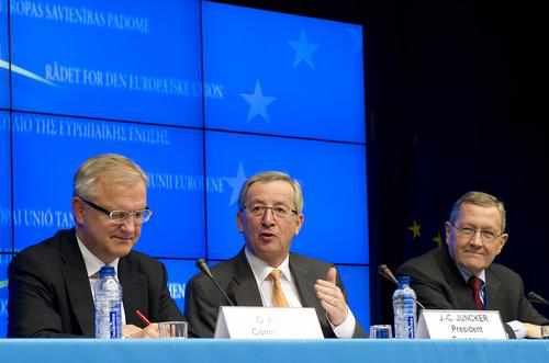 Jean-Claude Juncker, presidente del Eurogrupo, en rueda de prensa