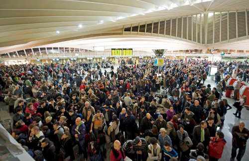 Aglomeraciones en los aeropuertos españoles