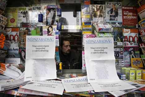 Protestas en la Prensa húngara contra la Ley de Medios