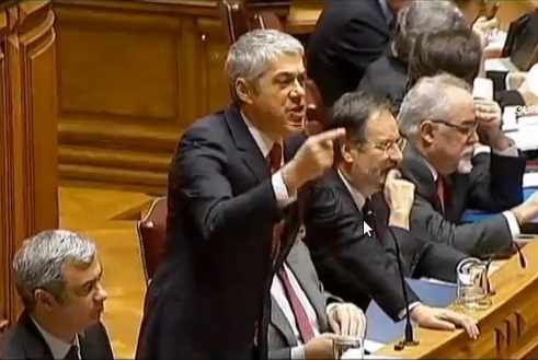 José Sócrates en el Parlamento portugués