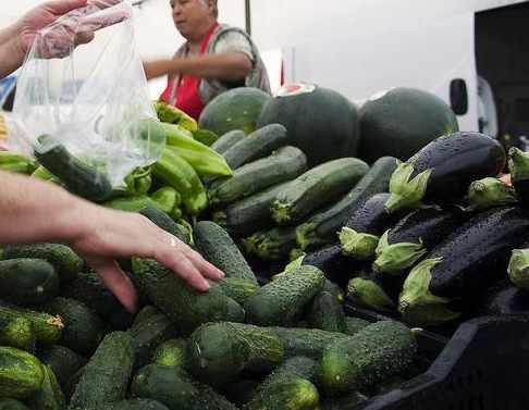 Un puesto de verduras 